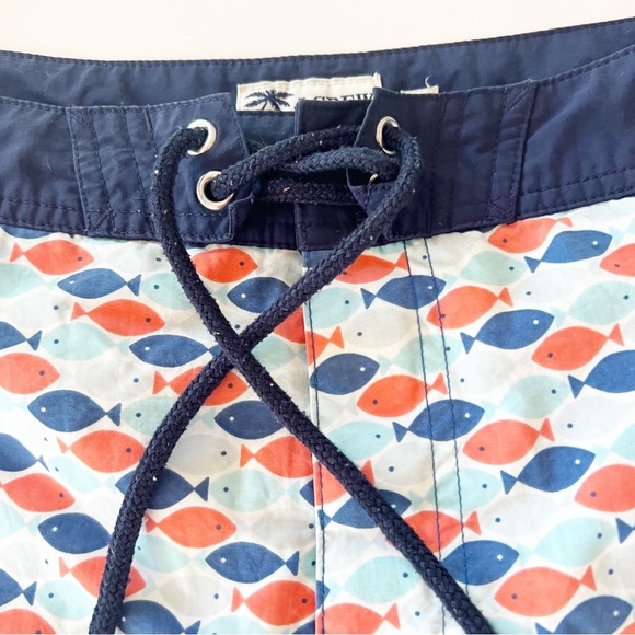 J. Crew Vintage Swim Shorts / Trunks in Fish Print - Picture 4 of 16